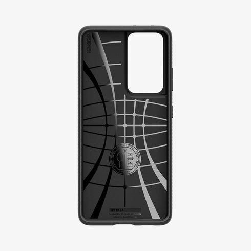 ACS02350 - Galaxy S21 Ultra Liquid Air Case in matte black showing the back